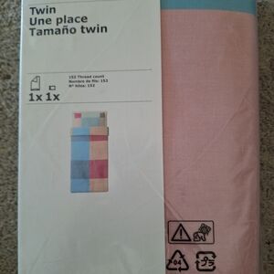 IkeaTwin Size Multicolor Duvet And Pillowcase